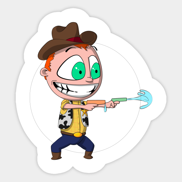 Cowboy of Squirtyness Sticker by Joshessel